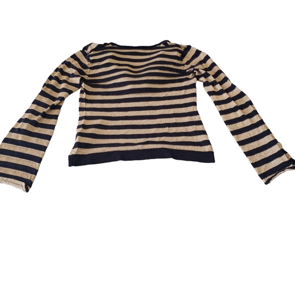 Christine Phillipe Stripe Sweater in Black & Gold - Picture 2 of 3